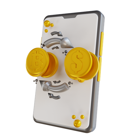 Online Currency Exchange  3D Icon