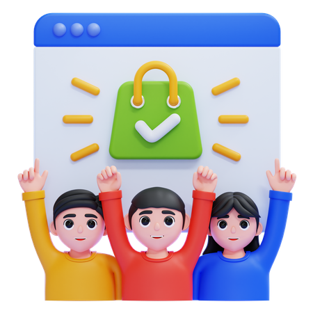 Online Customer  3D Icon