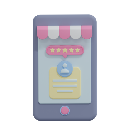 Online Customer Review  3D Icon