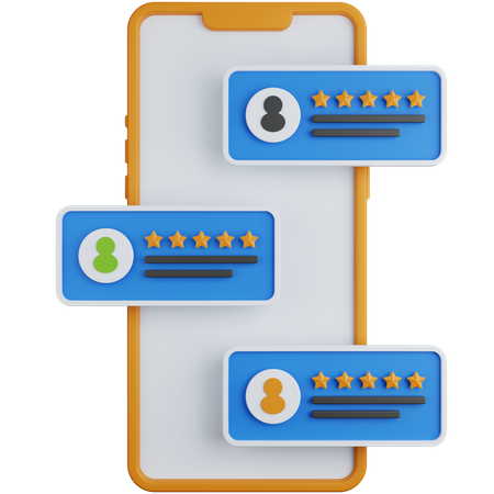 Online Customer Review  3D Icon