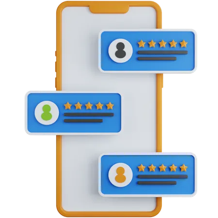 Online Customer Review  3D Icon