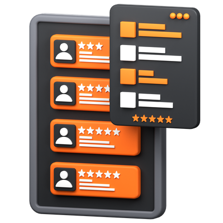 Online Customer Review  3D Icon