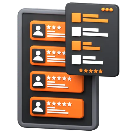 Online Customer Review  3D Icon