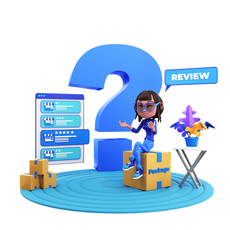 Online Customer review  3D Icon