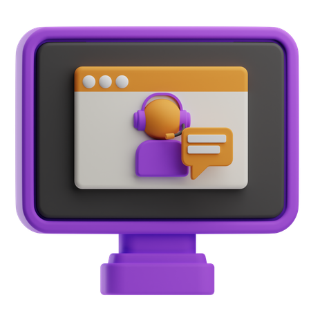 Online Customer Support  3D Icon