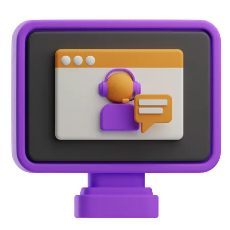 Online Customer Support  3D Icon