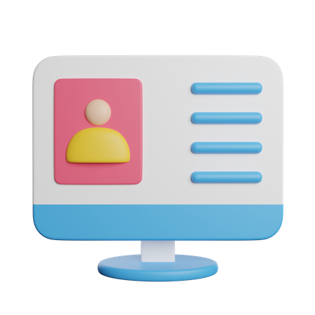 Online Cv  3D Icon