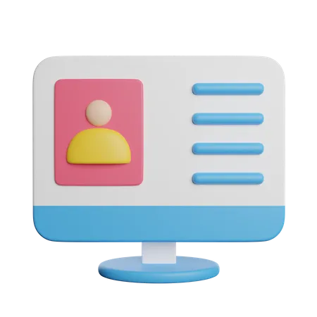 Online Cv  3D Icon