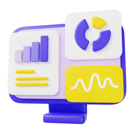 Online Data Analysis  3D Icon