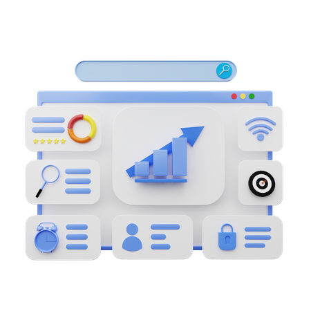 Online Data analysis  3D Icon