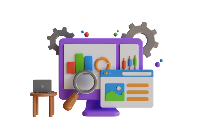 Online Data Analysis  3D Icon