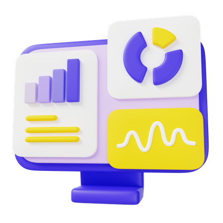 Online Data Analysis 3D Icon