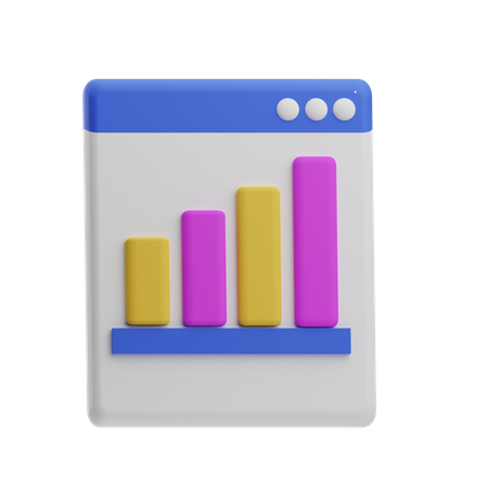 Online Data Chart  3D Icon