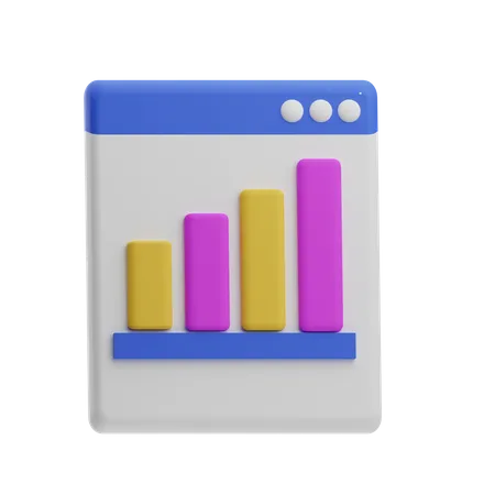 Online Data Chart  3D Icon