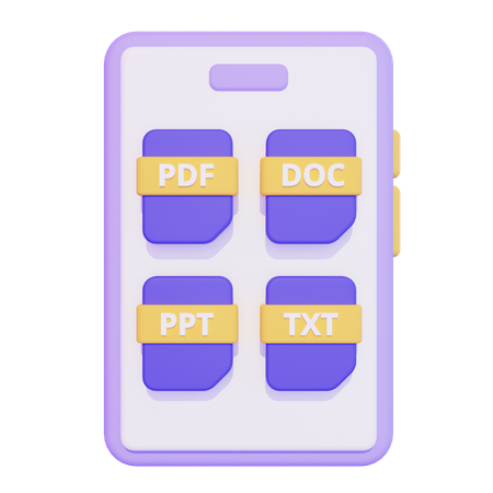 Online Data Documentation on Smartphone  3D Icon