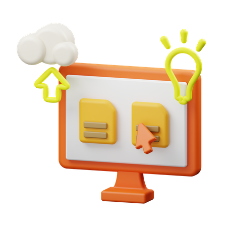Online data storage  3D Icon