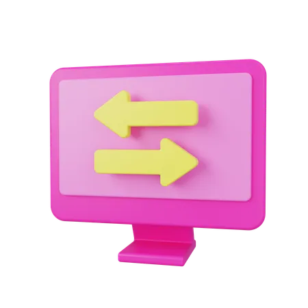 Online Data Transfer  3D Icon