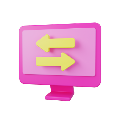 Online Data Transfer  3D Icon