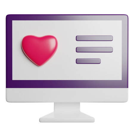 Online Dating  3D Icon