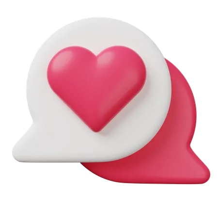 Online Dating Chat 3 D Illustration 3D Icon