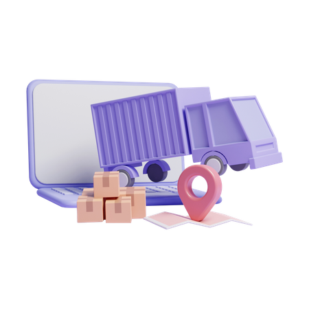 Online Delivery  3D Icon