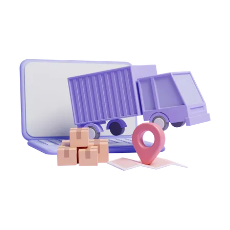 Online Delivery  3D Icon