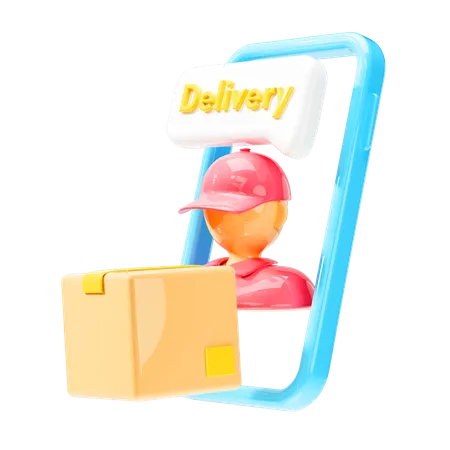 Online Delivery  3D Icon