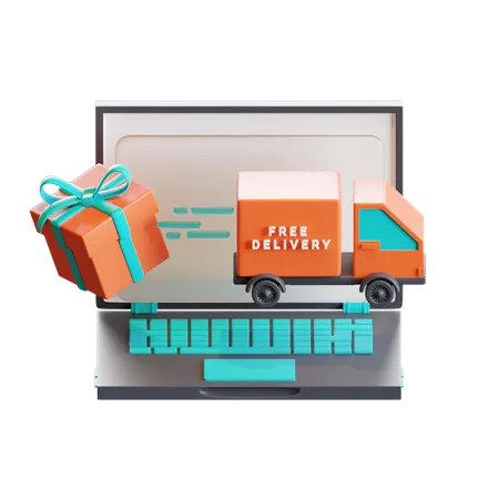 Online delivery  3D Icon