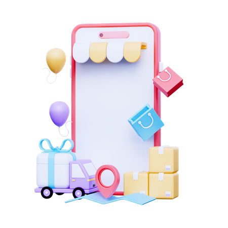 Online Delivery  3D Icon