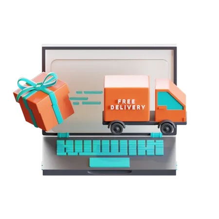 Online delivery 3D Icon