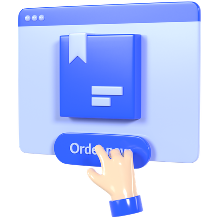 Online Delivery Order  3D Icon