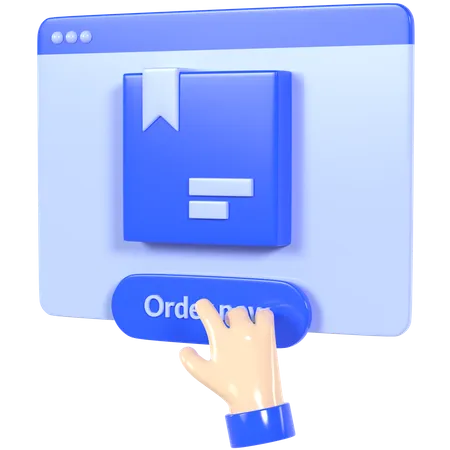 Online Delivery Order  3D Illustration