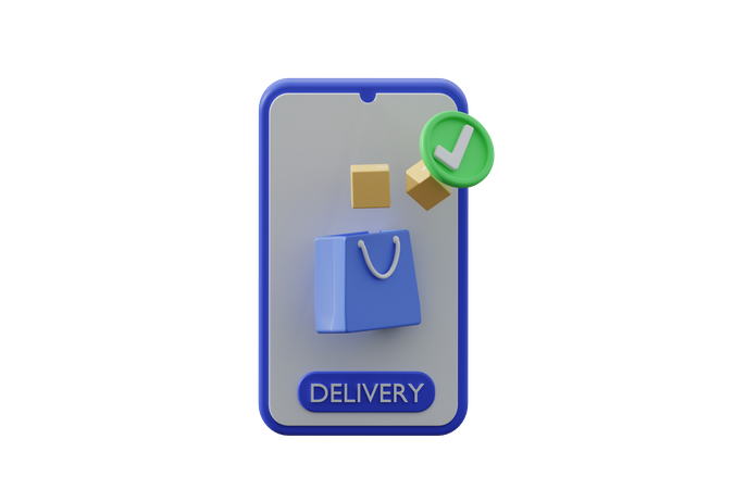 Online Delivery Order  3D Illustration