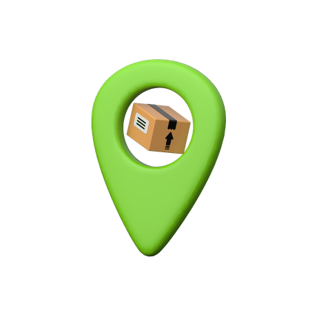 Online delivery package location.  3D Icon