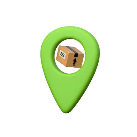 Online delivery package location.  3D Icon