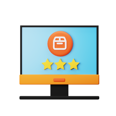 Online Delivery Rating  3D Icon