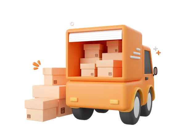 Online Delivery Service  3D Icon