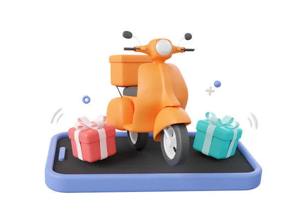 Online Delivery Service  3D Icon