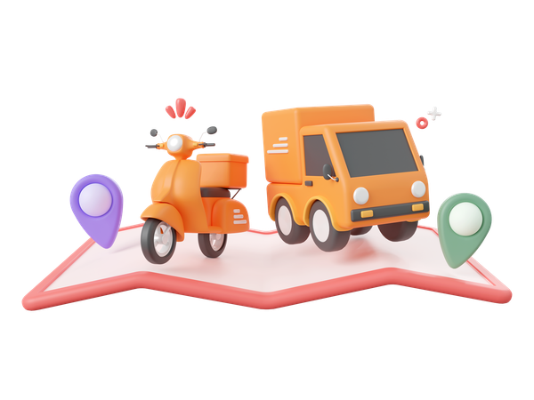 Online Delivery Service  3D Icon