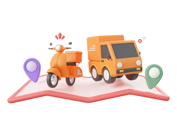 Online Delivery Service  3D Icon