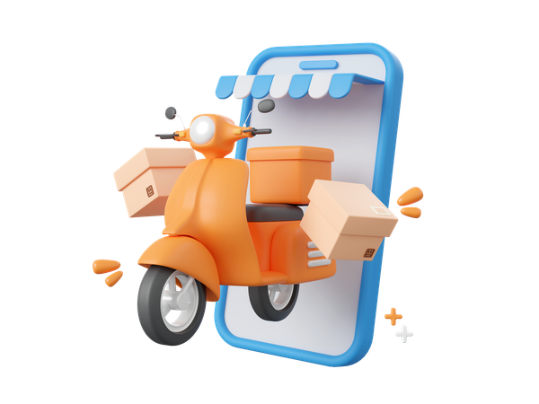 Online Delivery Service  3D Icon