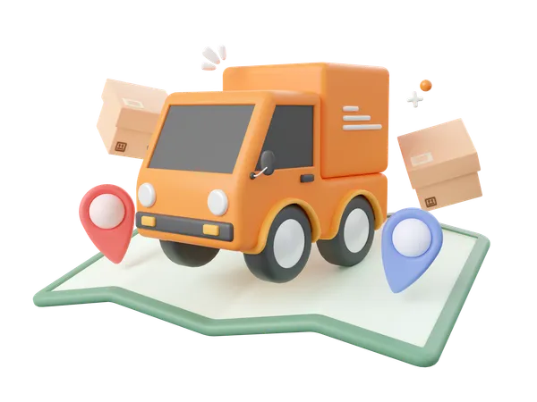 Online Delivery Service  3D Icon