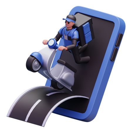 Online Delivery Service  3D Icon