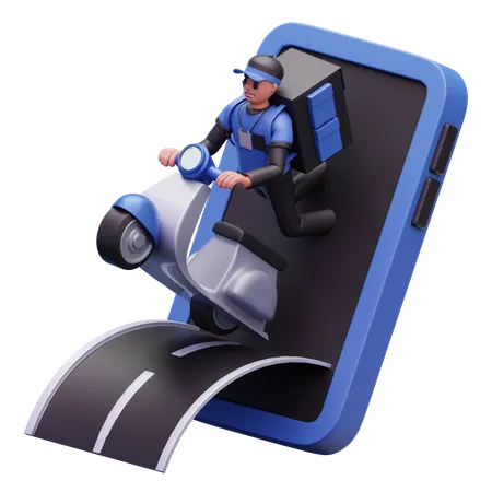 Online Delivery Service  3D Icon