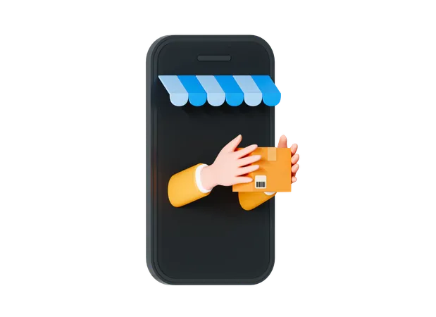 Online Delivery Service  3D Icon