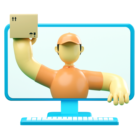 Online delivery service  3D Icon
