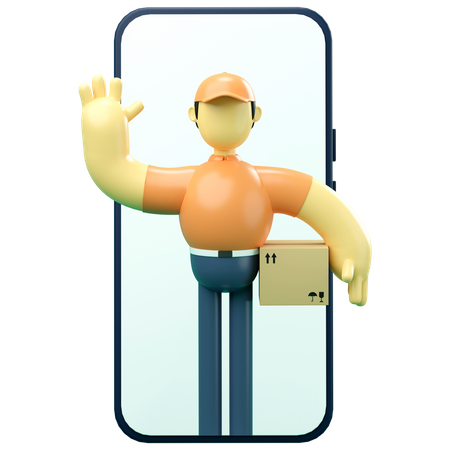 Online delivery service  3D Icon