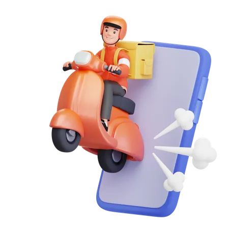 Online delivery service  3D Illustration