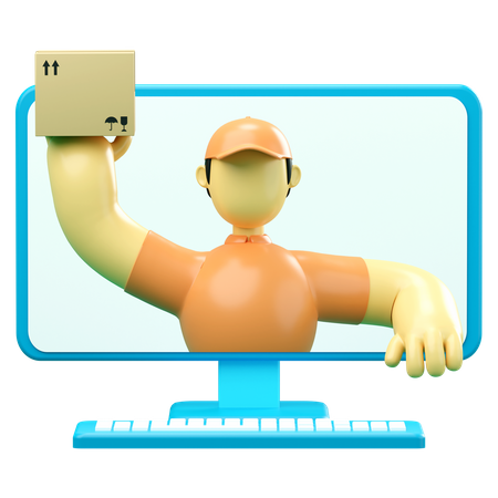 Online delivery service 3D Illustration