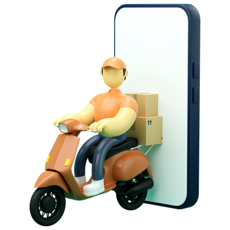 Online delivery service application  3D Icon
